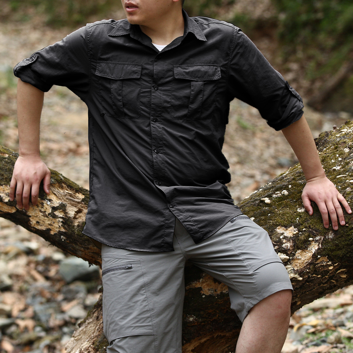Men's Casual Shirts Men's Lightweight Breathable Quick Dry UPF 50 UV Protection Hiking Shirts Long Sleeve Fishing Shirts 230420