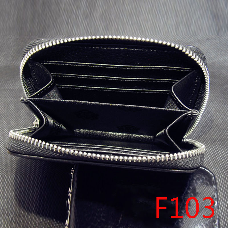 F103 Fashion Wallet Selection Cowhide Cross Flower Holy Sword Personalized Fashion Letter Punk Street Dance Style Lover Gift