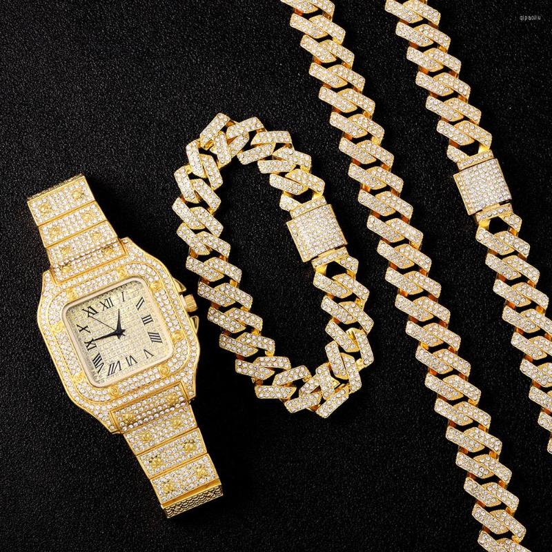 Pendant Necklaces 24inch Hip Hop 16MM KIT Heavy Watch Prong Cuban Necklace Bracelet Bling Crystal Iced Out Rhinestones Chains For Men
Pendant Necklaces 24inch Hip Hop 16MM KIT Heavy Watch Prong Cuban Necklace Bracelet Bling Crystal Iced Out Rhinestones Chains For Men