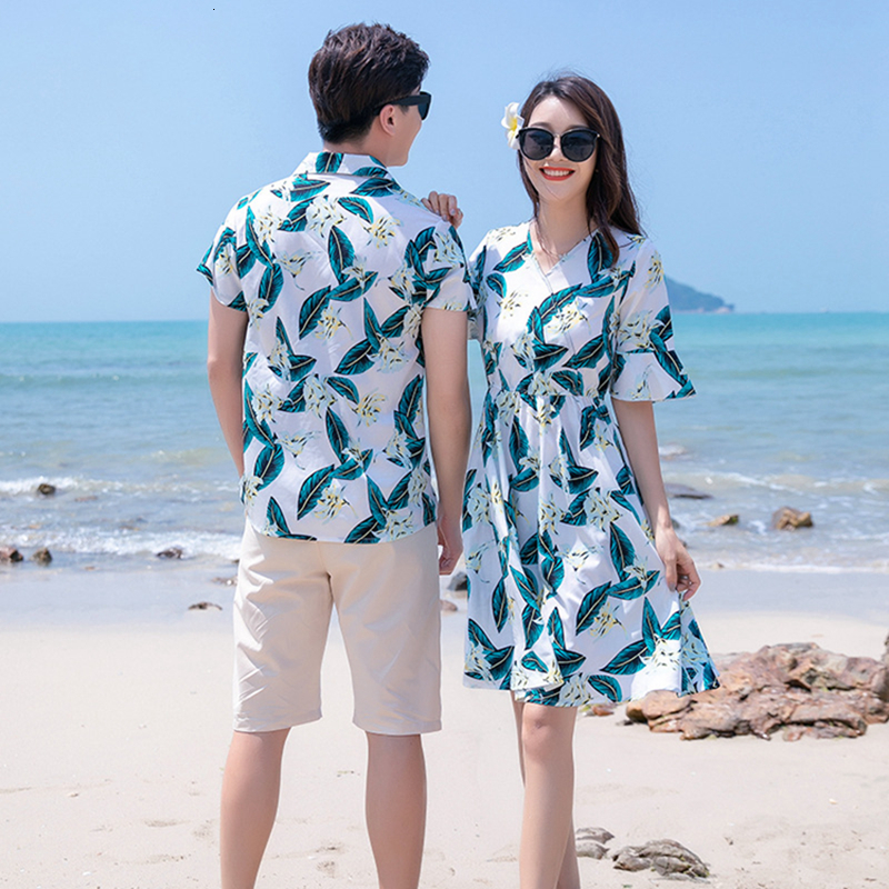 Family Matching Outfits Family Matching Outfits Summer Beach Mother Daughter Dresses Dad Son Floral ShirtPants Couple Matching Outfits Women Girl Dres