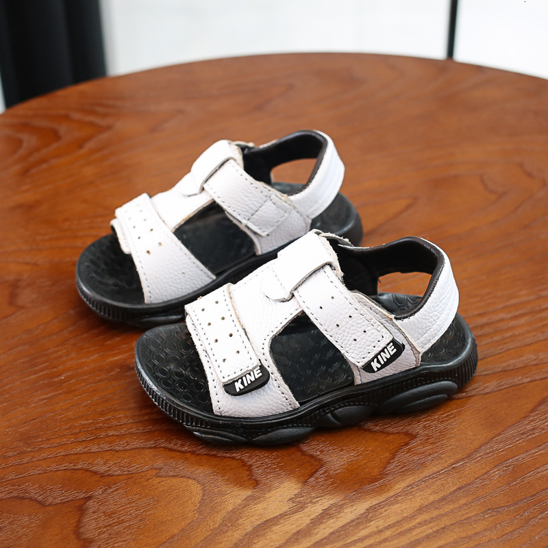 Sandals Children summer beach sandals cool boys girls genuine leather cowhide breathable comfortable flat sandals baby soft shoes 230421