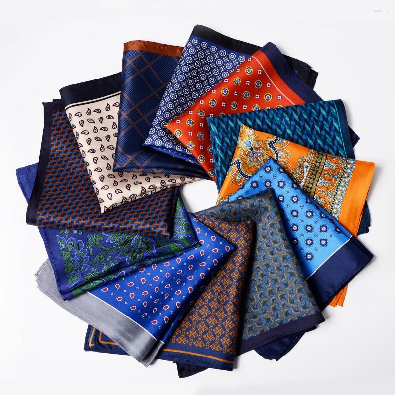 Bow Ties Arrive Silk Pocket Squares Men Hanky Suit Handkerchief Paisley Square