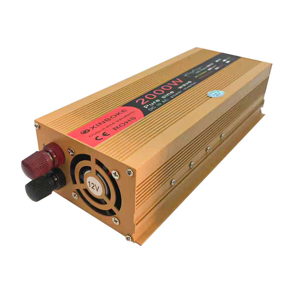 Car Pure Sine Wave Inverter Power DC12V To AC220V Vehicle Outdoor Socket Converter 1600W/2000W Inverter Charger