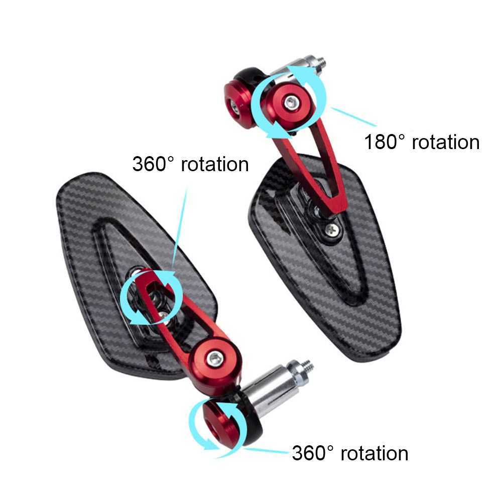 Motorcycle Rearview Mirror Carbon Fiber Pattern Handlebar Mirror Modified Inverted Rear Mirror Motorbike Accessories 2022 New