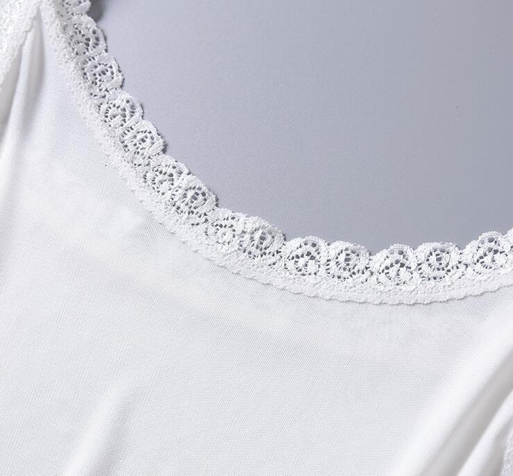 Camisoles Tanks 100% Silk Knit Lace Camisole Tank Top Vest Shirt Sleepwear Spaghetti Strap TG312 230421