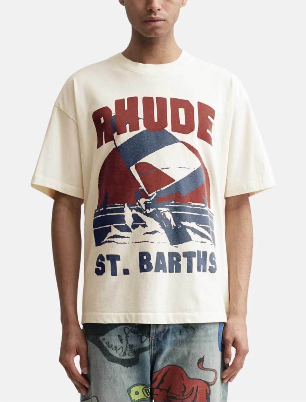 Designer Fashion Clothing Tees TShirts Rhude Summer Sailing Slogan Printed Short T-shirt White Half Sleeve Cotton Trendy T-shirt Summer Tops Streetwear Hip hop
Designer Fashion Clothing Tees TShirts Rhude Summer Sailing Slogan Printed Short T-shirt White Half Sleeve Cotton Trendy T-shirt Summer Tops Streetwear Hip hop