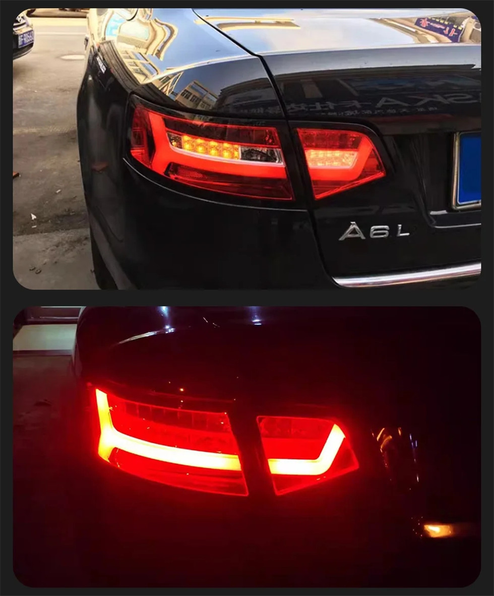 Car Modified Taillight For AUDI A6 C6 2008-2012 C7 Styling LED Running Lights Sequential Signal Rear Brake Taillights