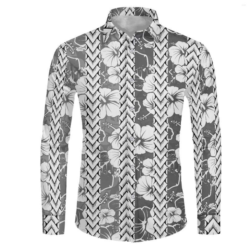 

Men's Casual Shirts Polynesian Tribal Samoan Totem Tattoo Samoa Prints Shirt Tops Long Sleeve Slim Fit Men Camisa Social Clothes, Hdre0923f70