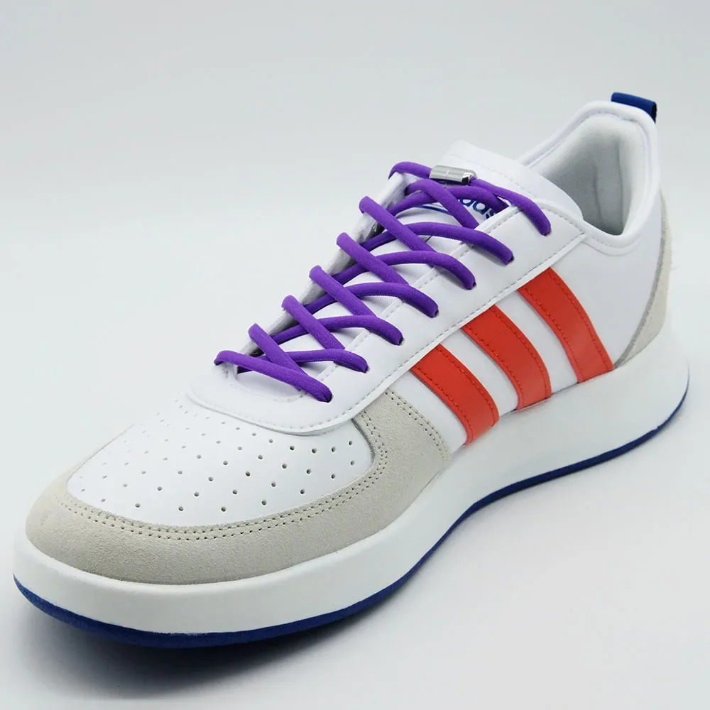 Shoe Parts Accessories 1 pair of elastic shoelaces semi circular tie free suitable for children and adults sports shoes fast lazy metal lock 231121