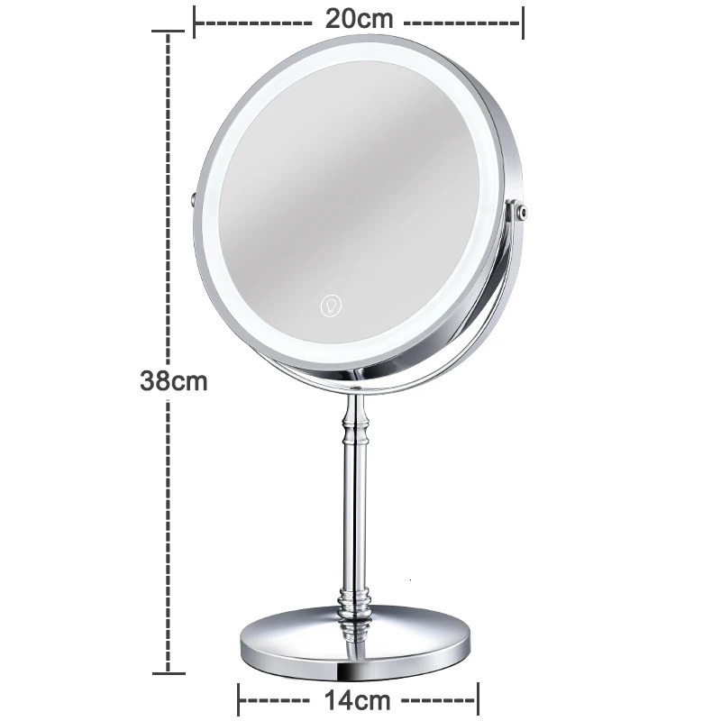 Compact Mirrors 8 Inch Gold Makeup Mirror With Light USB Charging 10X Magnifying Vanity Mirror Backlit Adjustable Light Standing Cosmetic Mirror 23112