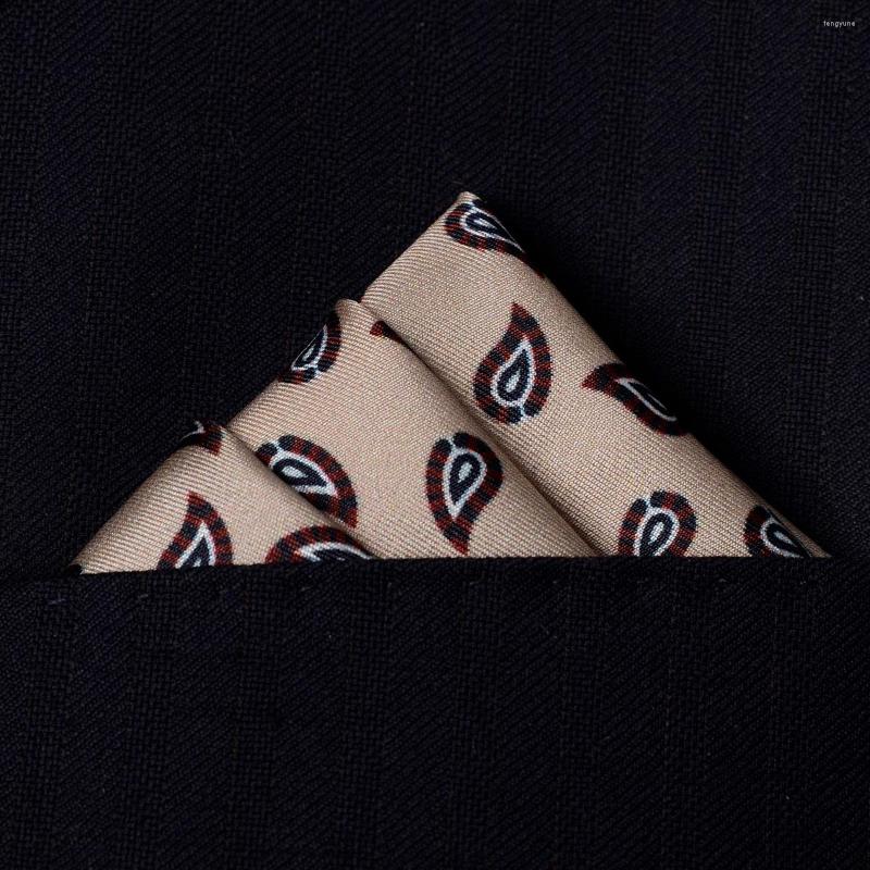 Bow Ties Arrive Silk Pocket Squares Men Hanky Suit Handkerchief Paisley Square