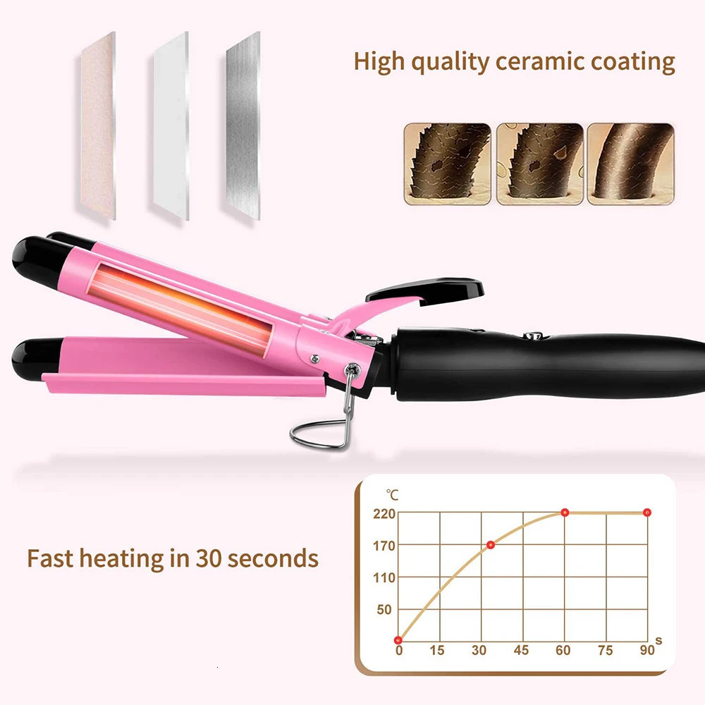 Curling Irons 20/32mm Hair Curler Triple Barrels Ceramic Hair Curling Iron Professional Hair Waver Tongs Styler Tools for All Hair Types 231120
