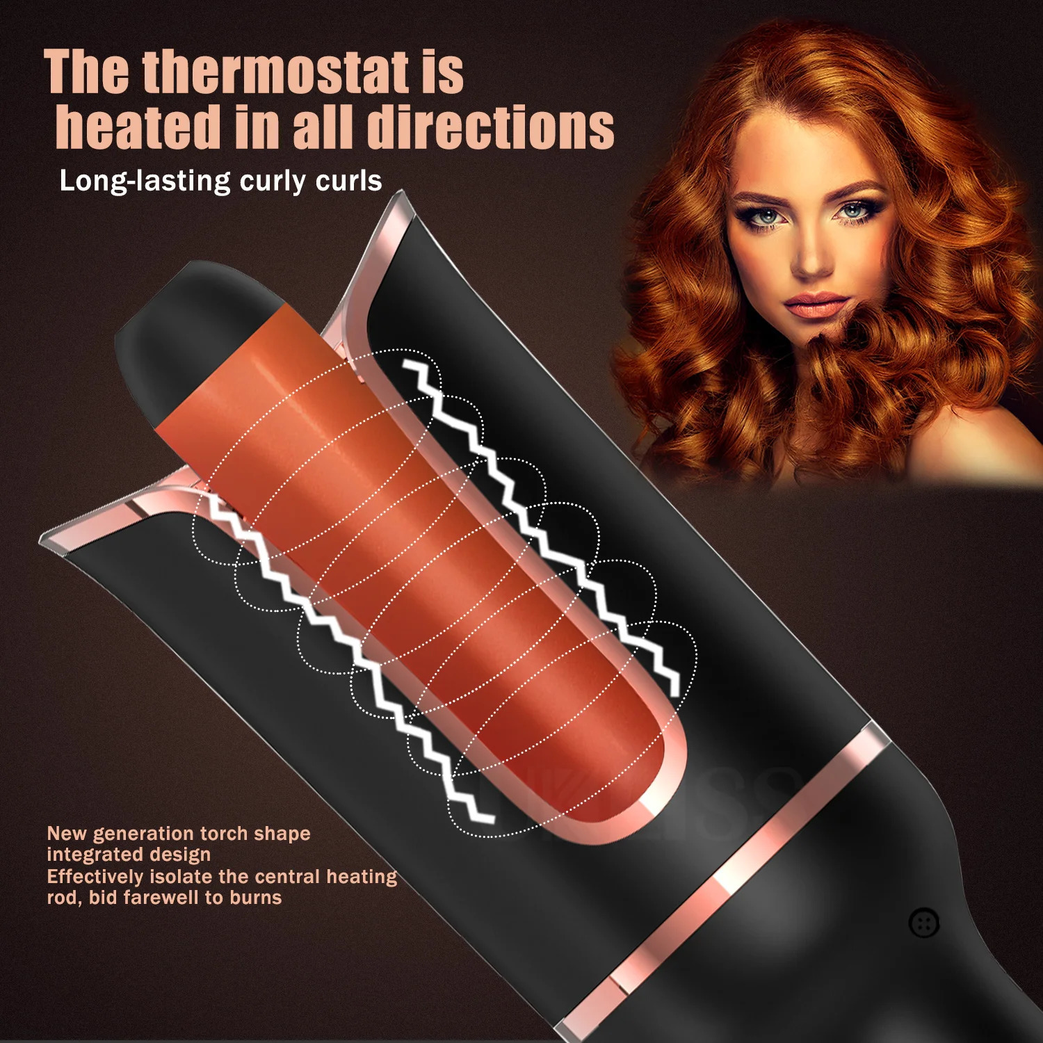 Curling Irons Curling Irons Automatic Hair Curler With Tourmaline Ceramic Heater And Led Digital Mini Portable Curler Air Curling Wand Tools 231120