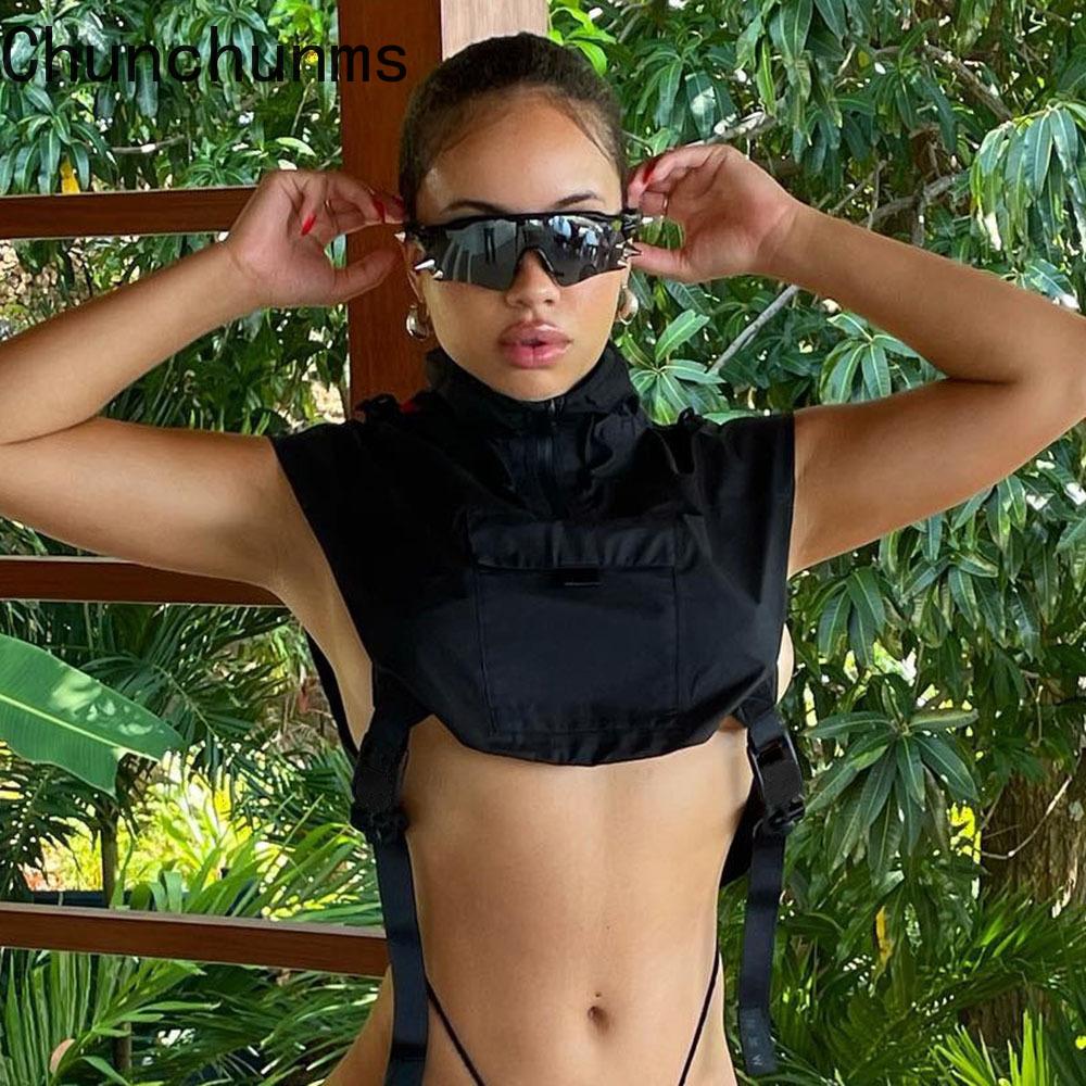 Vests 2022 Summer Women Crop Vest Jackets Black Zipper Stand Collar Buckle Belt Cargo Sleeveless Coats Streetwear Tank Tops Y2k Cloth
Vests 2022 Summer Women Crop Vest Jackets Black Zipper Stand Collar Buckle Belt Cargo Sleeveless Coats Streetwear Tank Tops Y2k Cloth
