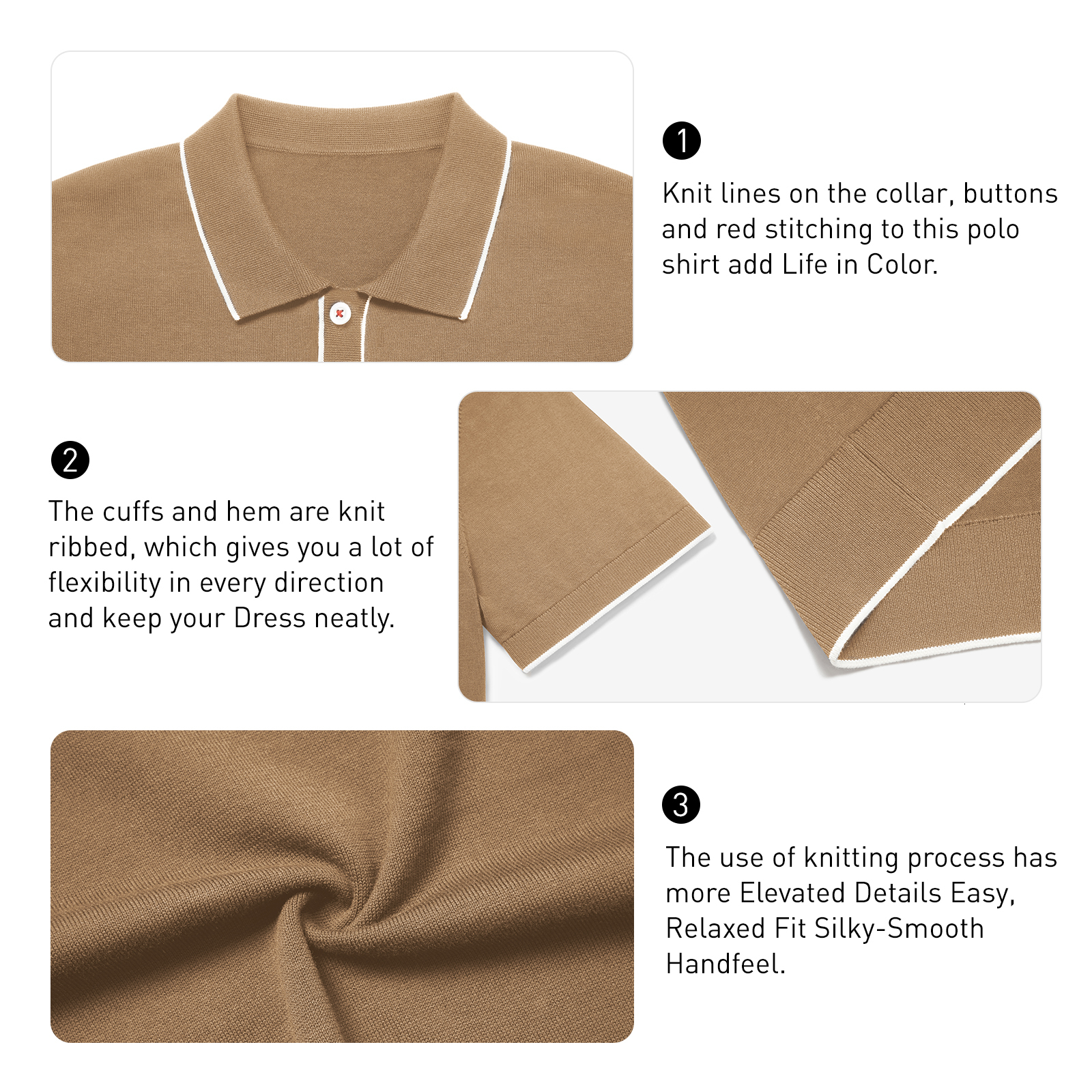 Men's Polos Men's polo shirts 100% cotton men's business casual top classic polo shirt with three buttons 230421