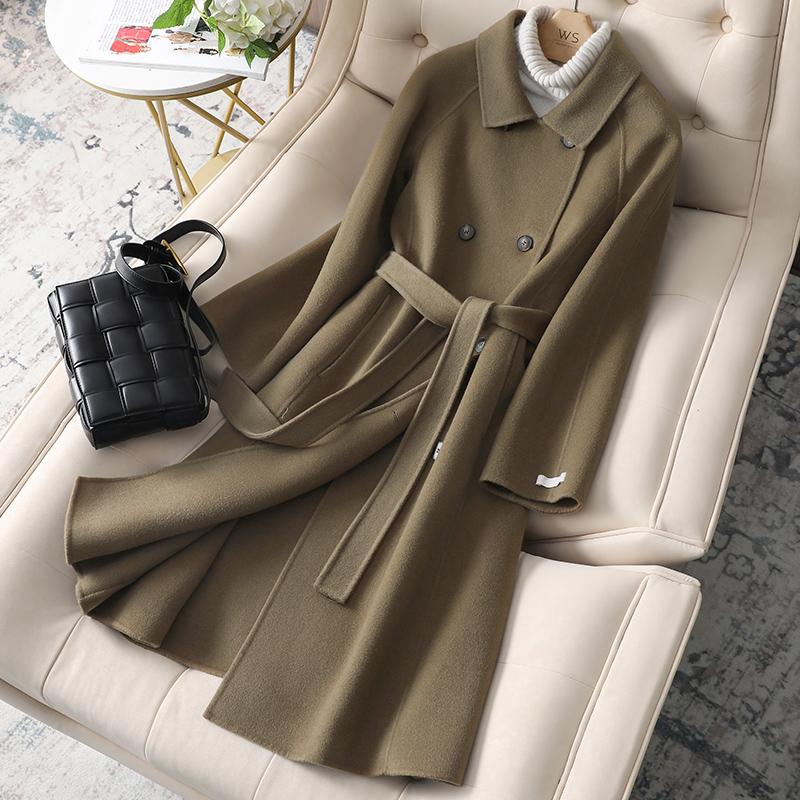 Fur Solid Double Sided Wool Coat Women Belt MidLength Korean Fashion Double Breasted Elegant Winter Jacket, Red
Fur Solid Double Sided Wool Coat Women Belt MidLength Korean Fashion Double Breasted Elegant Winter Jacket, Red