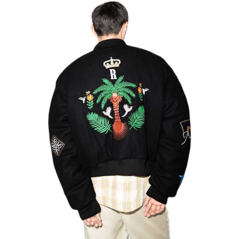 Designer Clothing Casual Coats Autumn Winter 22 New Rhude High Street Coconut Tree Flower Letter Embroidered Woolen Baseball Jacket Men' Outerwear windbreaker, Shipping fee
Designer Clothing Casual Coats Autumn Winter 22 New Rhude High Street Coconut Tree Flower Letter Embroidered Woolen Baseball Jacket Men' Outerwear windbreaker, Shipping fee