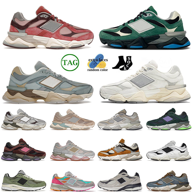 

OG 9060 Running Shoes Cherry Blossom Team Forest Green Blue Haze Sea Salt Bricks Wood Rain Cloud Grey 990 JJJJound Mens Women Trainers Sneakers, C25 cherry blossom