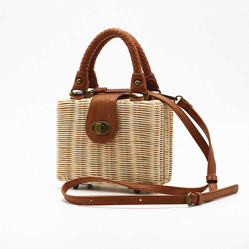 Evening Bags Bohemian Wicker Rattan Bag Handbags Summer Woven for Women 2023 Travel Beach Bag Shoulder Crossbody Bags Purse Clutch J230420