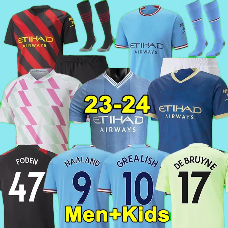 23 24 Haaland Soccer Jerseys Grealish Sterling Mans CitieS Mahrez Fans Final De Bruyne Foden 2022 2023 Football Top Shirt Kids Kit Sets, Home
23 24 Haaland Soccer Jerseys Grealish Sterling Mans CitieS Mahrez Fans Final De Bruyne Foden 2022 2023 Football Top Shirt Kids Kit Sets, Home