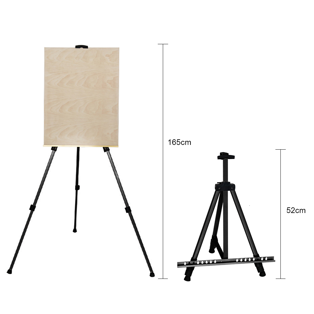 Easels Paper Portable Adjustable Metal Sketch Easel Stands Foldable Travel Easel Aluminum Alloy Easel Sketch Drawing For Artist Art Supplies 230420