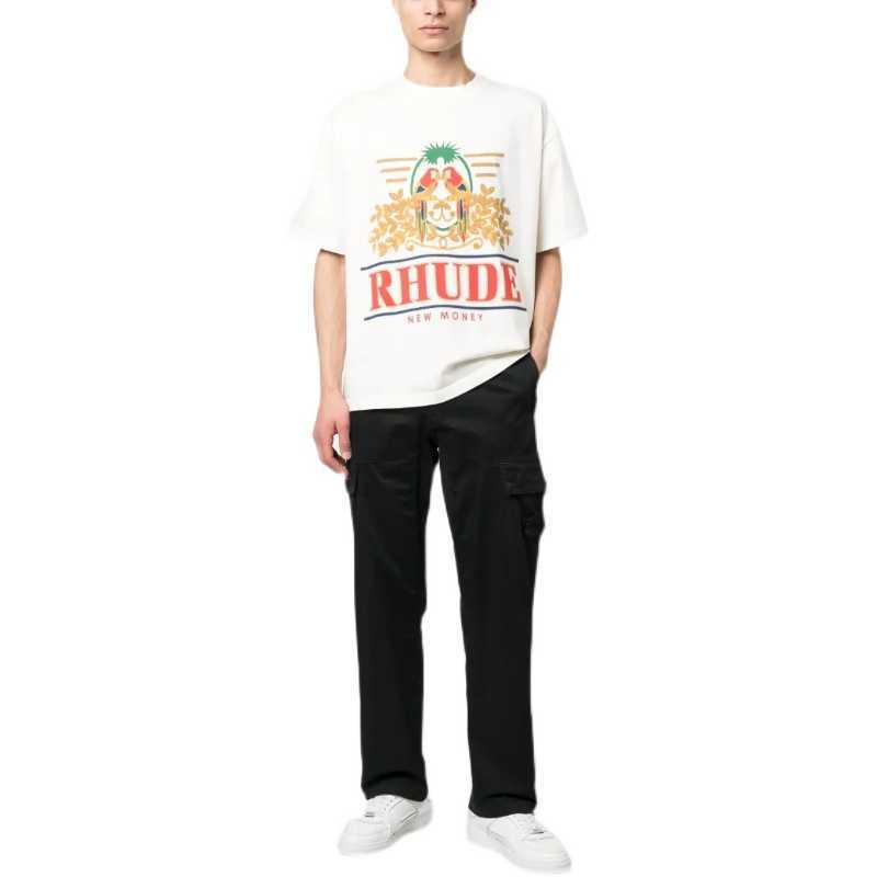Designer Fashion Clothing Tees TShirts 2023 Summer New Rhude High Street Parrot Flower Letter Print Loose Relaxed Short Sleeve T-shirt Men Tops Cotton Streetwear, Apricot
Designer Fashion Clothing Tees TShirts 2023 Summer New Rhude High Street Parrot Flower Letter Print Loose Relaxed Short Sleeve T-shirt Men Tops Cotton Streetwear, Apricot