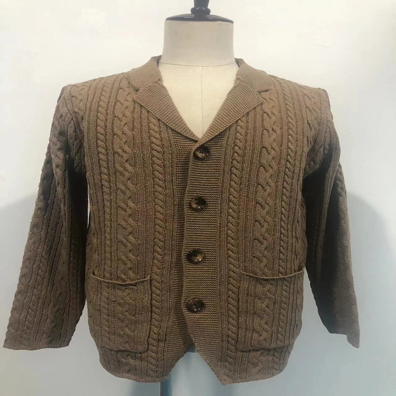 Men's Sweaters Men Casual Knitting Tailored Collar Cardigan Autumn Winter Solid Long Sleeve Male Daily Style Pocket Black Sweater Coat 231120