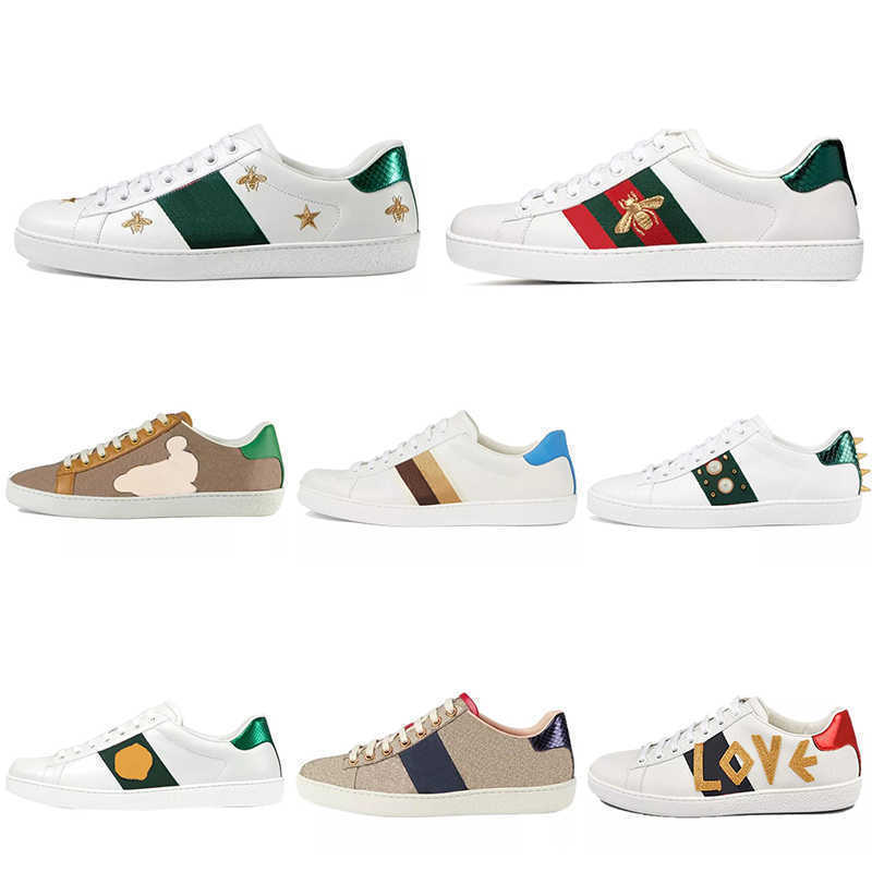 TOP quality Men Women Casual Shoes designers Bee Leather shoe Chaussures Sneakers classic Trainers Stripes Sneaker White Color
TOP quality Men Women Casual Shoes designers Bee Leather shoe Chaussures Sneakers classic Trainers Stripes Sneaker White Color