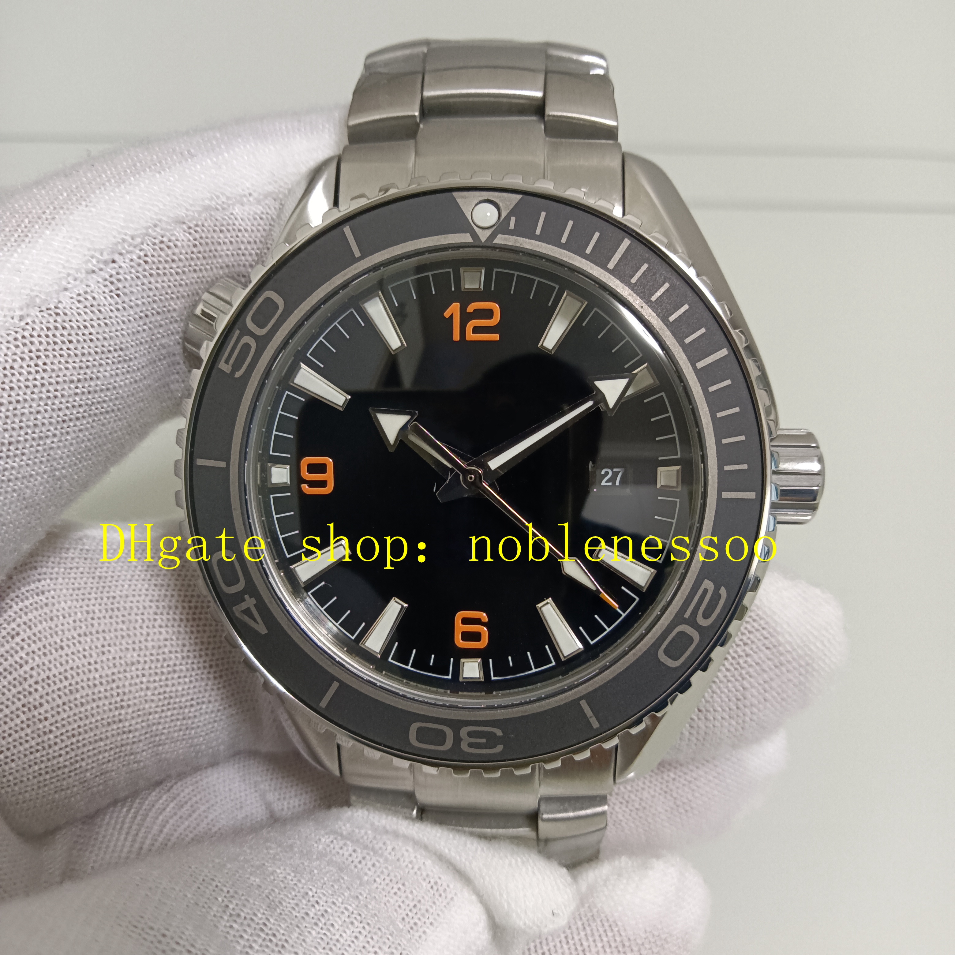 Real Photo Mens Automatic Watches Men 600m Black White Blue Dial Ceramic Bezel Stainless Steel Bracelet Cal.8900 Movement 007 Mechanical Sport Watch