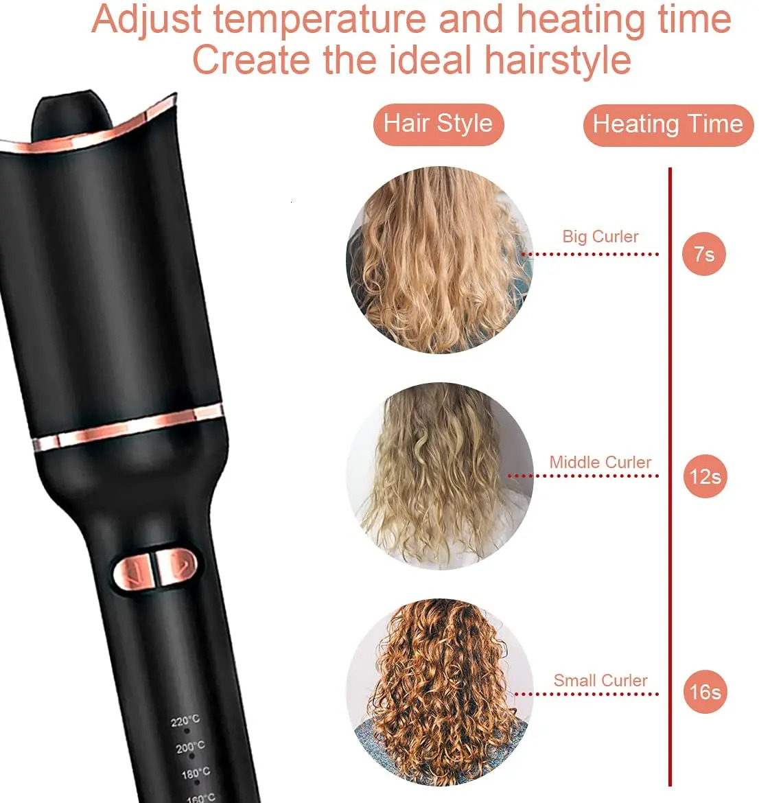 Curling Irons Multi-Automatic Hair Curler Hair Curling Iron LCD Ceramic Rotating Hair Waver Magic Curling Wand Irons Hair Styling Tools 231120
