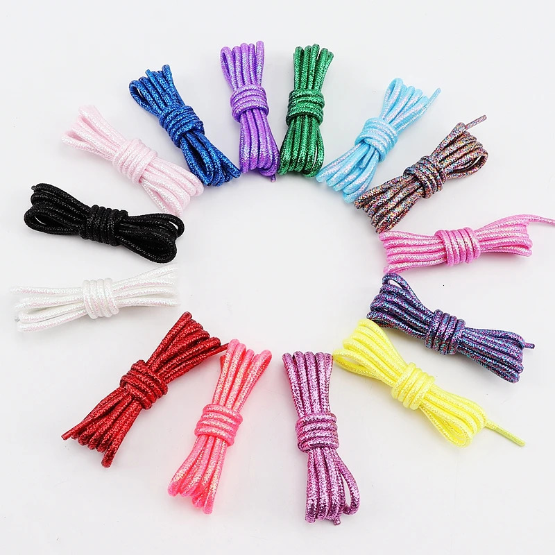 Shoe Parts Accessories Colorful Circular Laces Fashion Flash Running and Sports Shoes 100120140160180CM Boots 231121