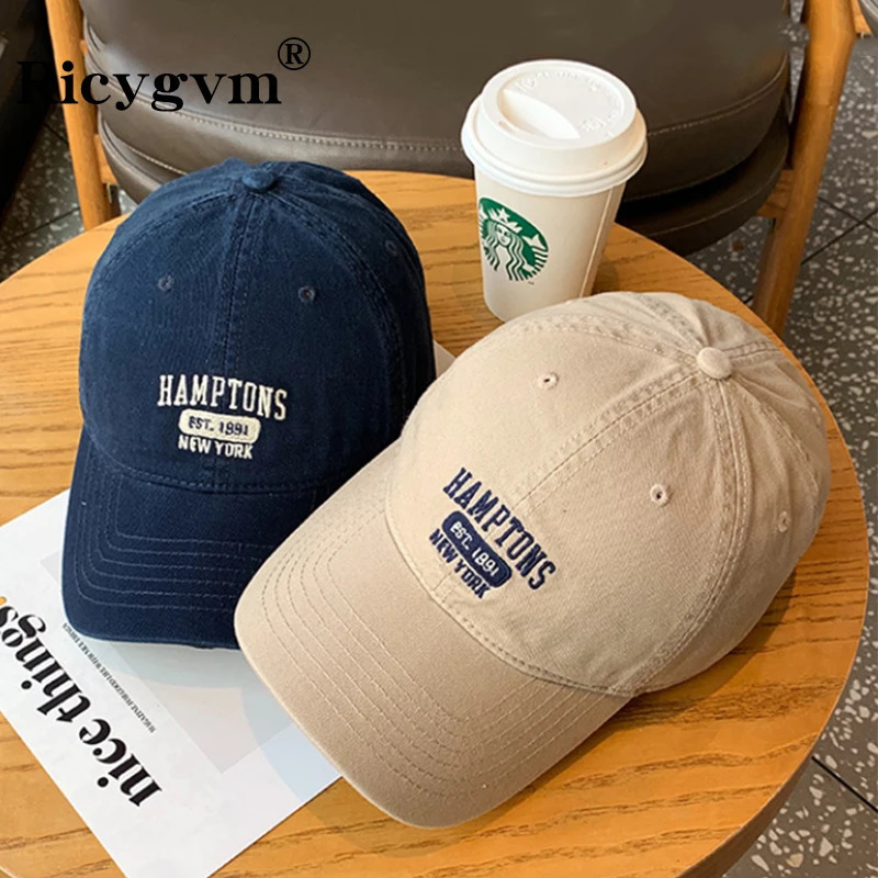 Ball Caps Letter Embroidery Women Baseball Hat Solid Color Fashion Casual Peaked Cap Cotton Hats Sun Visors Girl Bonnet Casquette 231120