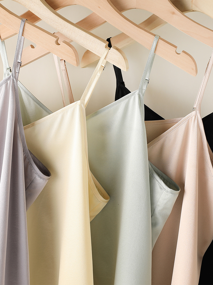 Camisoles Tanks SuyaDream Women Silk Camisole 90%Silk 10%Spandex Sleeveless Chic Camis Spring Summer T shirts Champagne Pink 230421