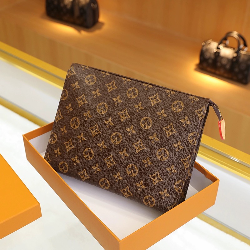 Cosmetic Bags Travel Toiletry Toilet Pouch 26 CM Protection Beauty Case Women Clutch Monograms Canvas Leather Waterproof Purse Crossbody bag
