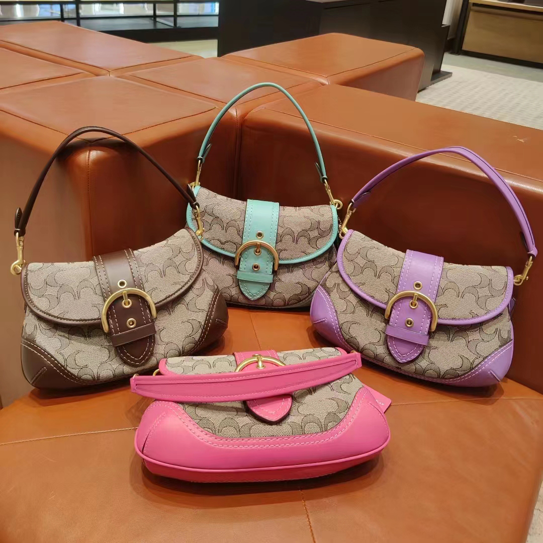 Designer saddle small soho bag Luxury Underarm Crossbody Canvas Totes Womens mens handbags two shoulder straps Evening fashion Leather lady Clutch Bags