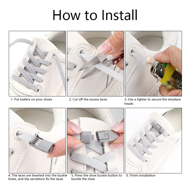 Shoe Parts Accessories Press Lock Lace Colorful Elastic Sports Shoes Childrens Adult Apartment 231121