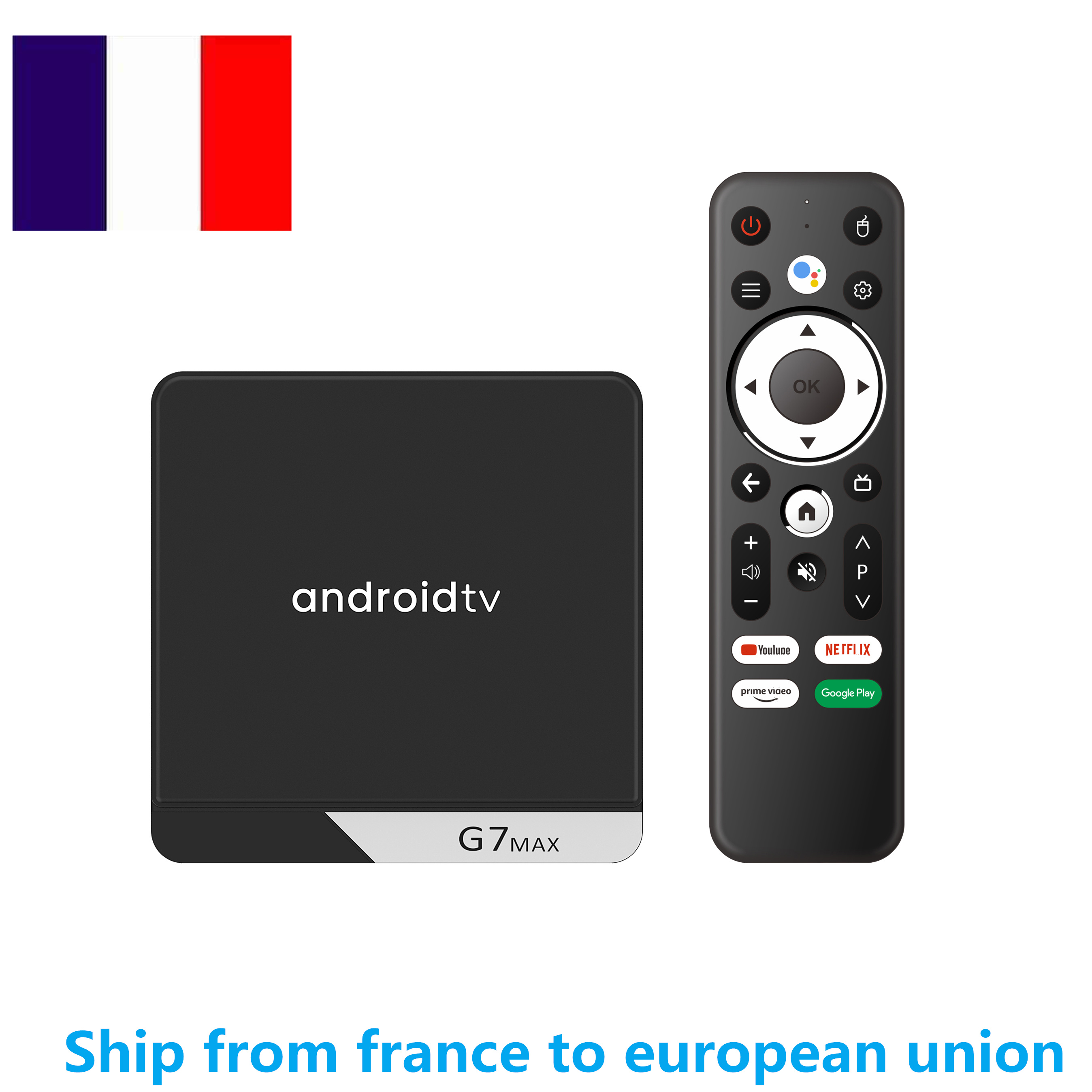 Ship From france G7 MAX ANDROID 11 OS TV BOX AMLOGIC S905Y4 quad core 4gb ram 32gb 64gb rom dual wifi BT VOICE REMOTE