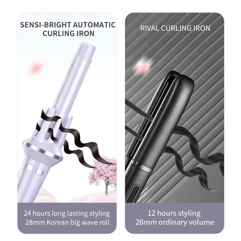 Curling Irons MinHuang 28/32mm Automatic Hair Curler Large Wave Curling Iron Tongs Temperature Adjustable Anion Fast Heating Styling Curlers 231120