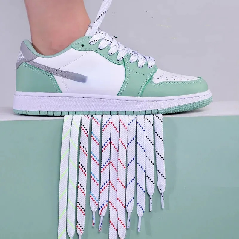 Shoe Parts Accessories 120 140cm Tie Dye Shoes Cartoon Printing Fashion Womens Laces High Top Canvas Sports Flat 231121