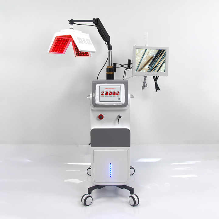 Trending 5 in 1 Hair Regrowth Anti-hair Loss Treatment Diode Laser 650nm LLLT Machine Scalp Detector for Hair Thickening