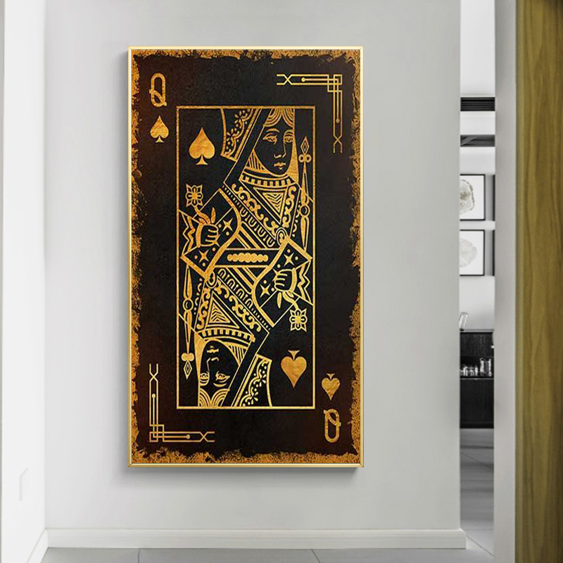 The Golden Of Ace Card Poker Poster Queen And King Playing Cards Canvas Art Print Picture Wall Decoration Painting Home Decor
The Golden Of Ace Card Poker Poster Queen And King Playing Cards Canvas Art Print Picture Wall Decoration Painting Home Decor