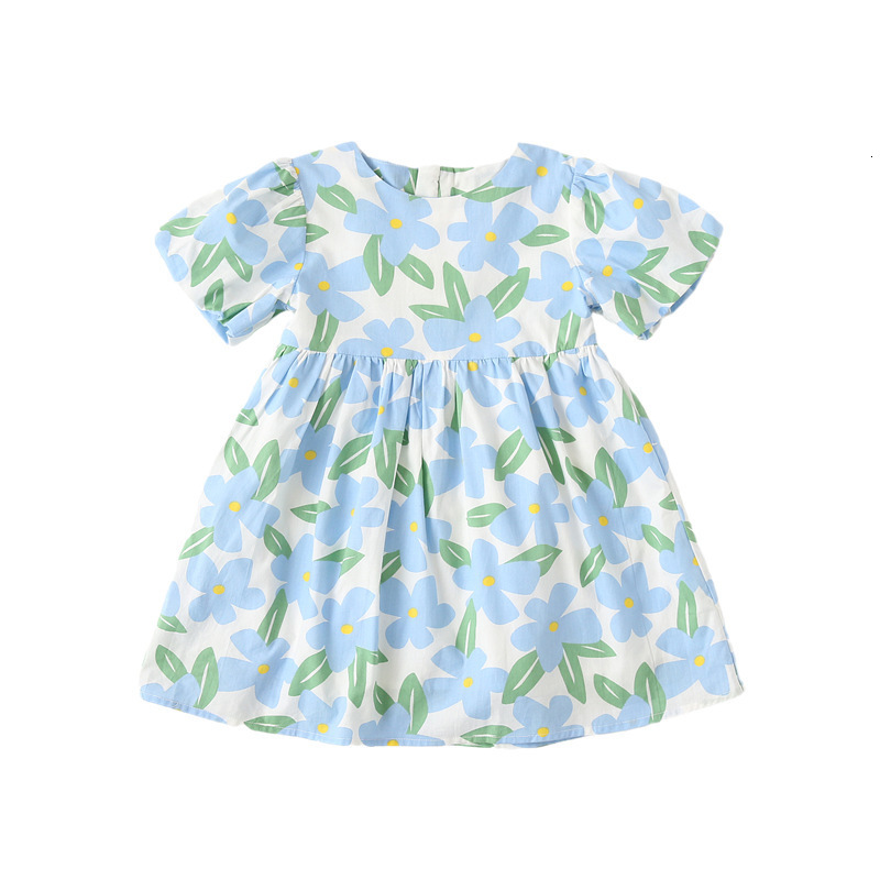 Family Matching Outfits Mommy And Me Clothing Parent-Child Matching Floral Pattern Dress Mother Daughter Equal Dresses Women Girl Summer Clothes 23042