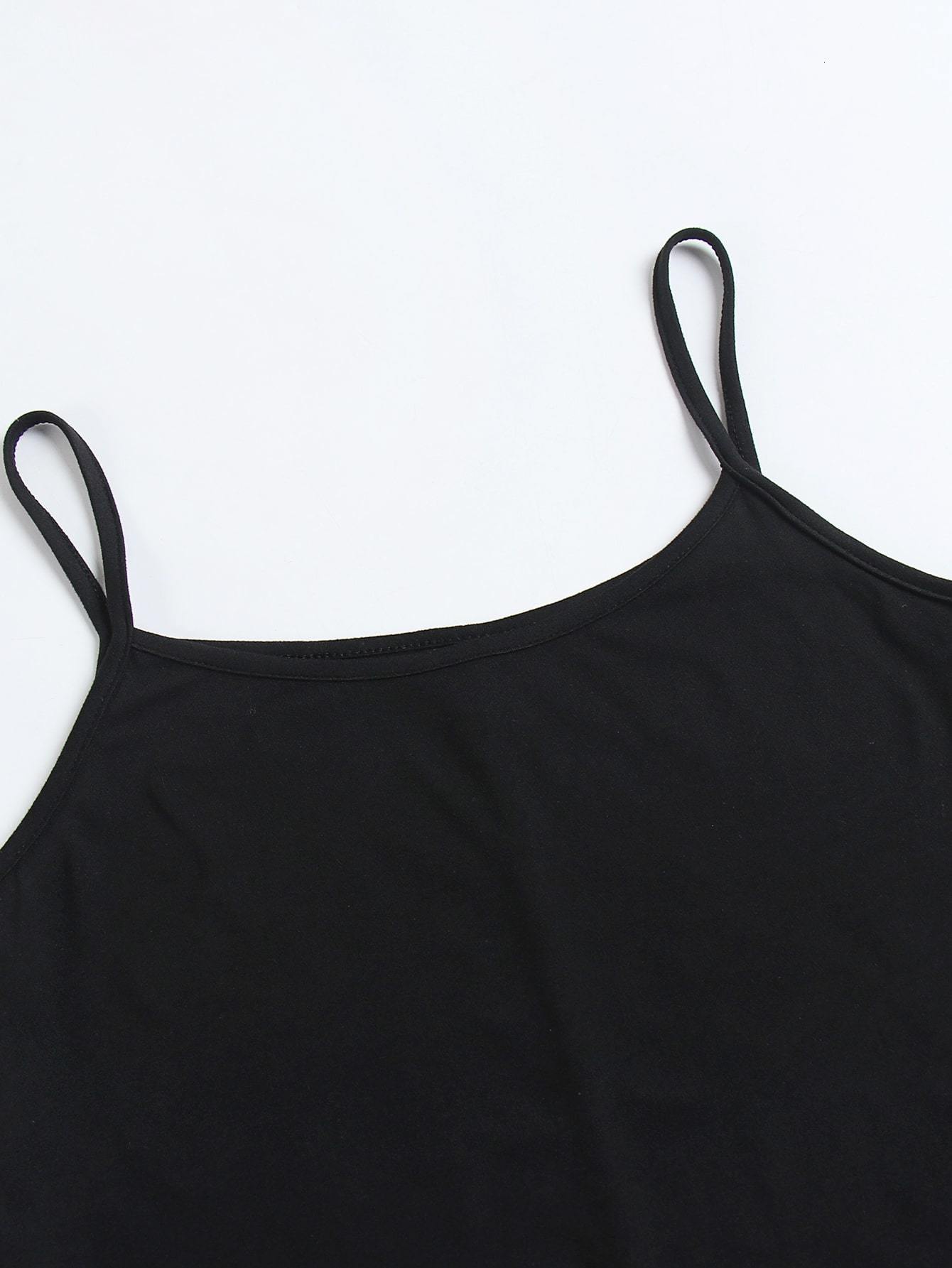 Camisoles Tanks Black Plus Size Camis for Woman Camisole Large Big Size Tank Top Female Sleeeless Blouses V Neck Solid Casual Tee Clothing 230421