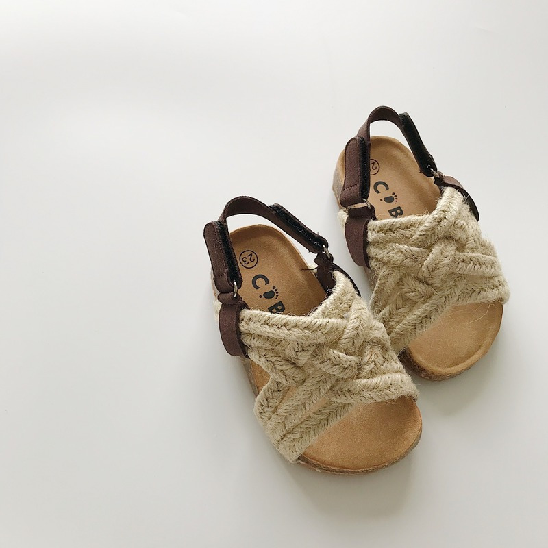 Sandals Toddler Boys and Girls Summer Beach Leisures Sandals Wear Two Style Kids Hemp Sandals Anti-kick Children's Sandals Shoes Soft 230421