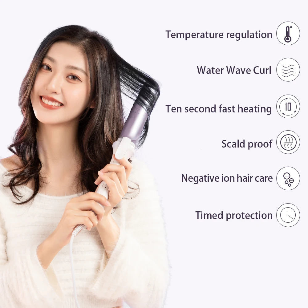 Curling Irons 40mm Hair Curlers Negative Ion Ceramic Care Big Wand Wave Hair Styler Curling Irons 3 Temperatures Fast Heating Styling Tools 231120