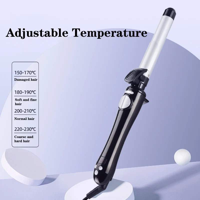 Curling Irons 25mm Ceramic Barrel Curling Iron Automatic Hair Curlers Rotating Hair Iron Curling Wands Waves Hair Styling Appliances 231120