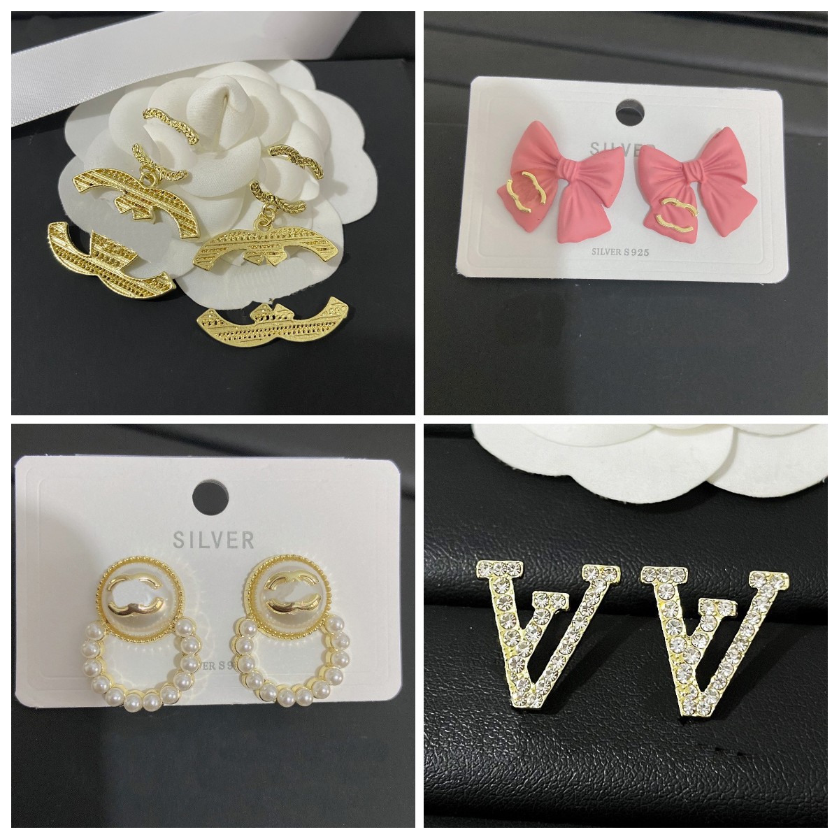 Fashion Love Diamond Dangle Earrings 18K Gold Plated Stud Earrings Wedding Party Gifts Jewelry Charms Earrings Premium Pearl Earrings Luxury Jewelry Wholesale
Fashion Love Diamond Dangle Earrings 18K Gold Plated Stud Earrings Wedding Party Gifts Jewelry Charms Earrings Premium Pearl Earrings Luxury Jewelry Wholesale