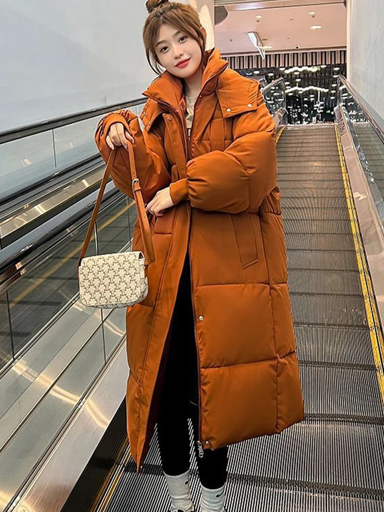 Women's Down Parkas Padded Jacket Women Korean Fashion Long Female Winter Thicken Warm Hooded Coats Lady Oversized Loose Quilted 231120