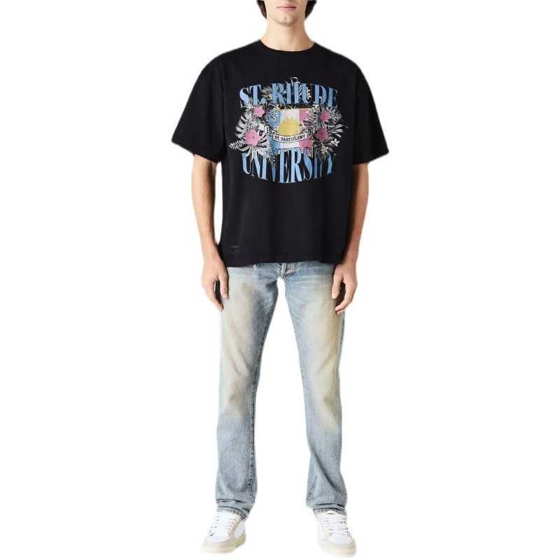 Designer Fashion Clothing Tees TShirts 2023 Spring Summer New Rhude High Street Flower Letter Printing Loose Relaxed T-shirt Men Women Tops Cotton Streetwear, Black
Designer Fashion Clothing Tees TShirts 2023 Spring Summer New Rhude High Street Flower Letter Printing Loose Relaxed T-shirt Men Women Tops Cotton Streetwear, Black