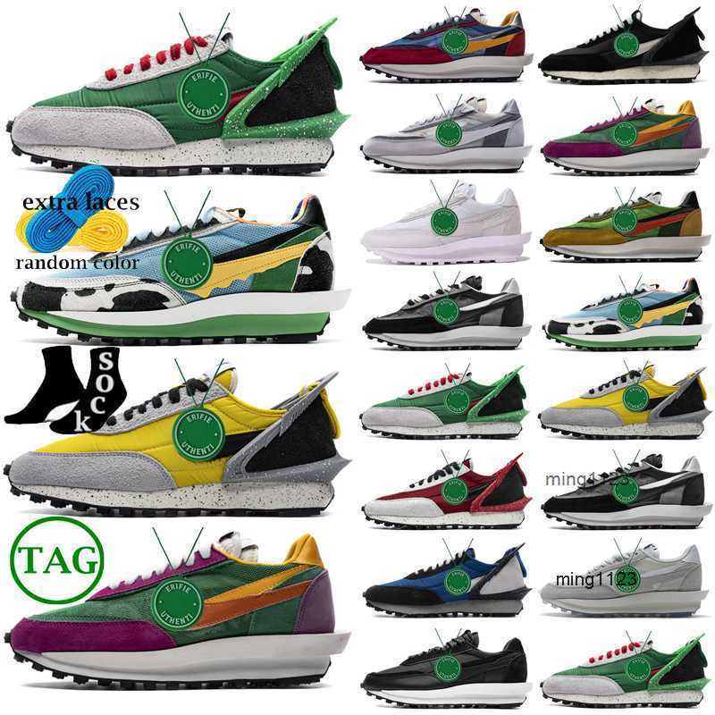 SacaisVaporwaffles Waffle Shoes Fragment UndercoverBlack White Nylon Royal Fuchsia Villain Red Tour Yellow Pale Ivory LDWaffle 2.0 Women